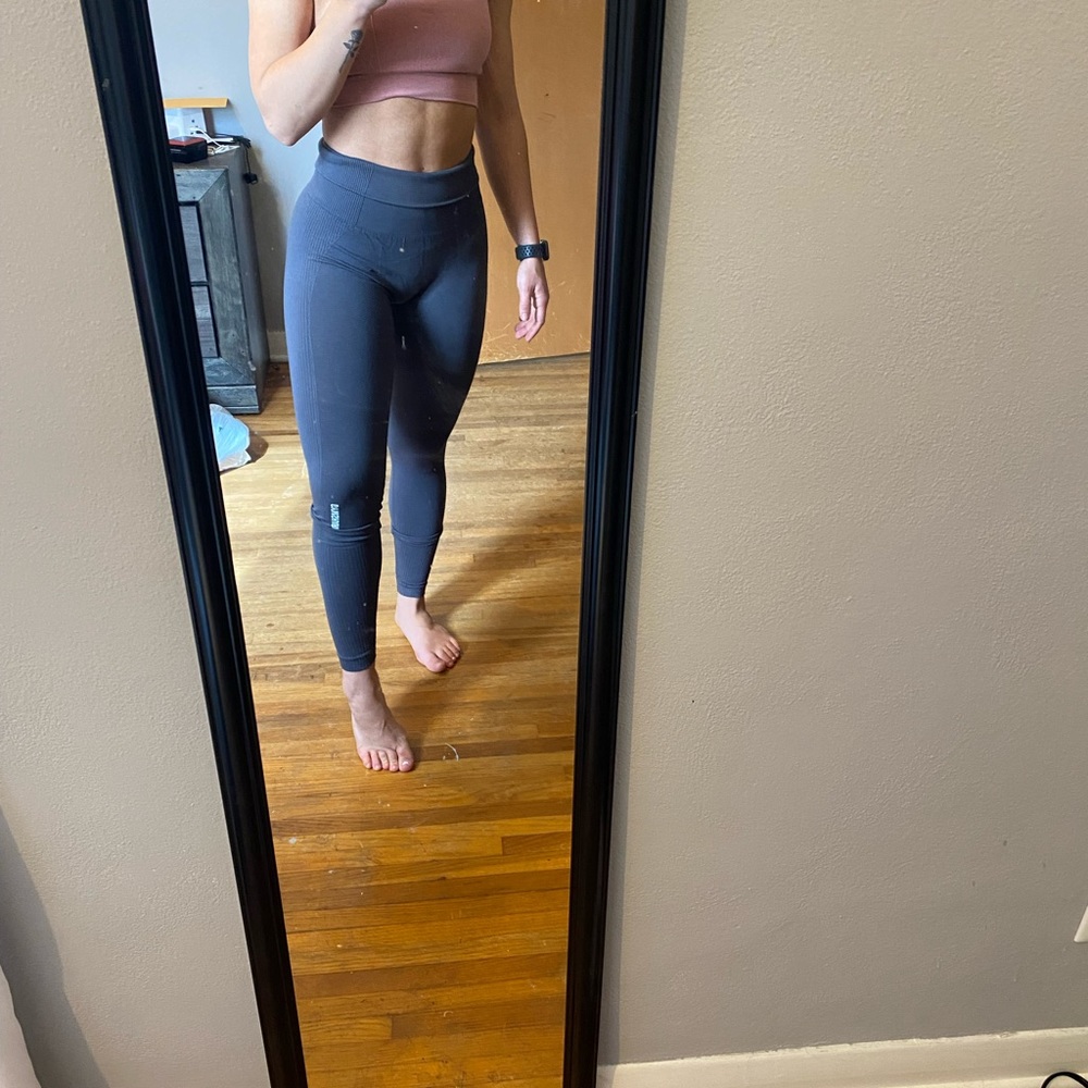 Gymshark Dark gray ribbed leggings